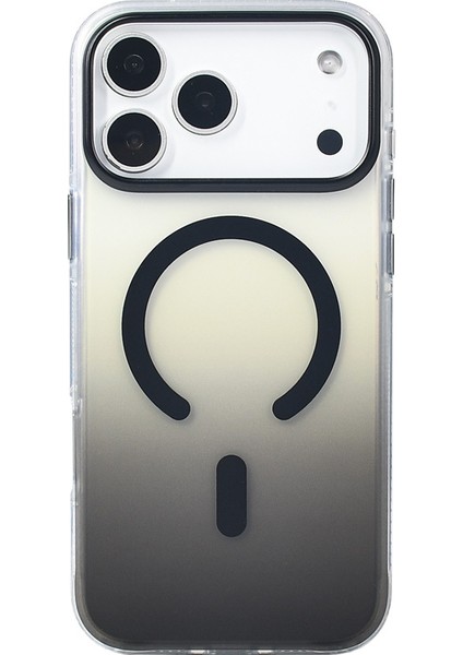 Apple iPhone 17 Pro Max Kılıf M-Safe Şarj Özellikli Transparan Renk Geçişli Toros Kapak modelleri