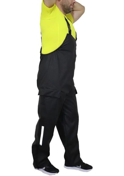 Yağmurluk Takım (Bahçıvan Tipi Askılı Pantolon ve Mont) - Siyah fırsatları