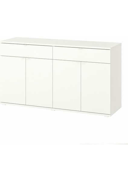 Kapaklı Dolap, Beyaz, 140X37X75 cm