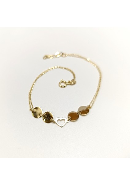 Pullu Kalpli Bileklik Künye 14 Ayar Altın Hd Videolu fiyatları