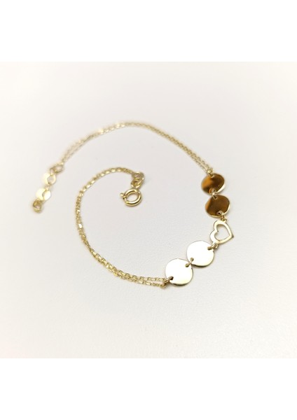 Pullu Kalpli Bileklik Künye 14 Ayar Altın Hd Videolu modelleri