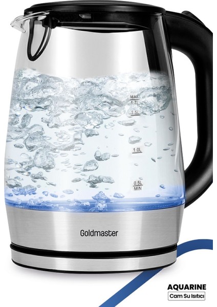 1.7 Lt Işıklı Cam Kettle, Şık ve Pratik Su Isıtıcı
