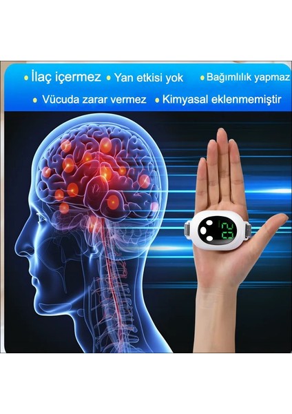 Avuç içi Elektrikli Uyku Masaj Cihazı 20 Seviye 2 Modlu Derin Rahatlama Hızlı Uyku Çözümü