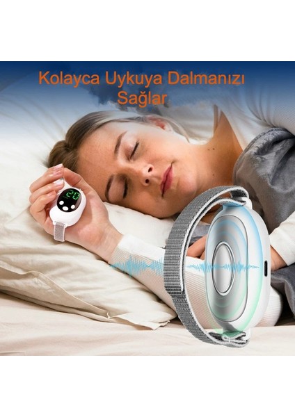 Avuç içi Elektrikli Uyku Masaj Cihazı 20 Seviye 2 Modlu Derin Rahatlama Hızlı Uyku Çözümü