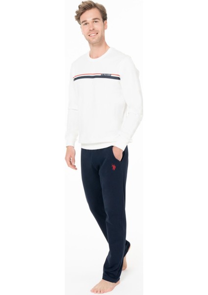18925B Erkek Ekru Yuvarlak Yaka Uzun Kollu Pijama Takımı fiyatları