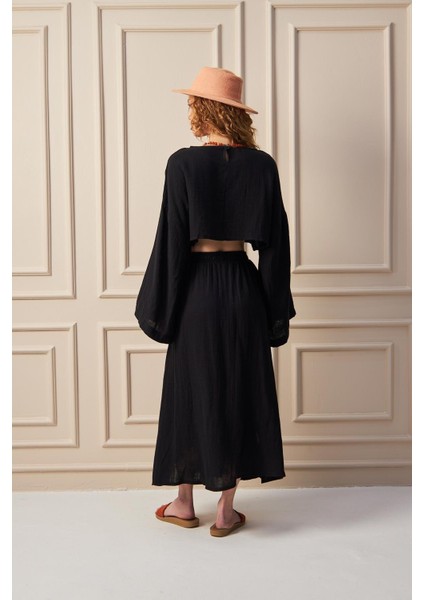 Müslin Takım Selen - Gece Gündüz Hafifliği Siyah modelleri