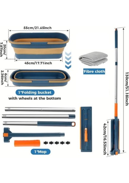 Katlanabilir Temizlik Mop ve Tekerlekli Kova Seti, Pratik ve Renkli Kullanım Sağlar. modelleri