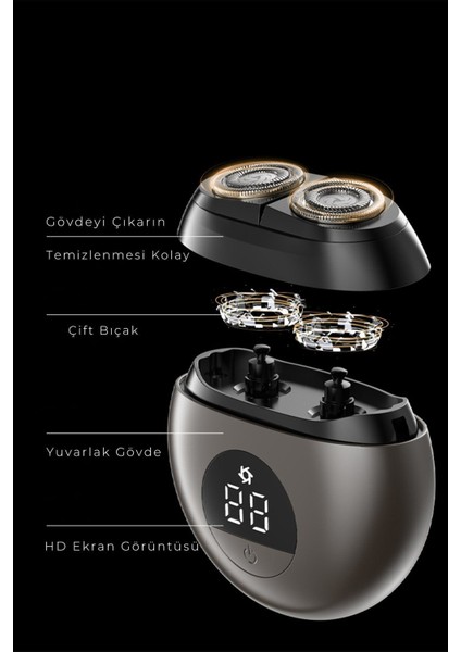 Taşınabilir ve Yıkanabilir Elektrikli Erkek Tıraş ve Yüz Düzleştirici, Seyahat Için Ideal indirimleri