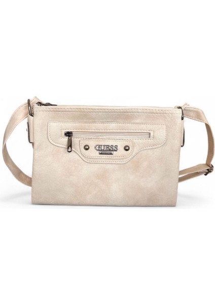 Yumuşak Deri Krem Renk 6 Gözlü Zarif Çanta En 23 Cö Boy 18 cm