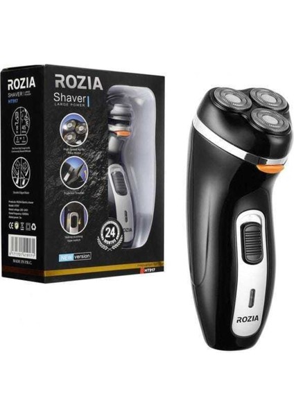 Çok Renkli Üç Başlıklı Elektrikli Tıraş Makinesi Rozia Professional HT917