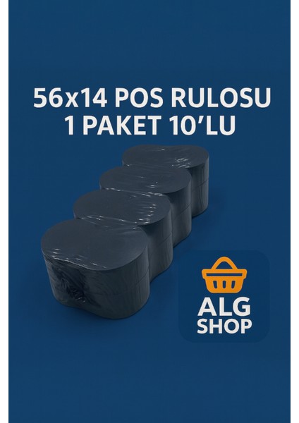 56X14 Pos Yazıcı Kağıdı 2 Adet 10’lu Dayanıklı Rulo fiyatları