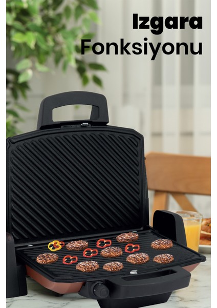 1800W Çıkarılabilir Plakalı Isı Ayarlı Tost ve Izgara Makinesi Beyaz indirimleri