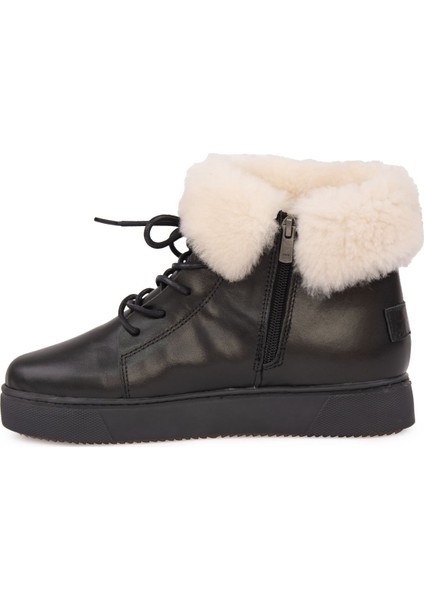 Fermuarlı Deri Kadın Bot 191363