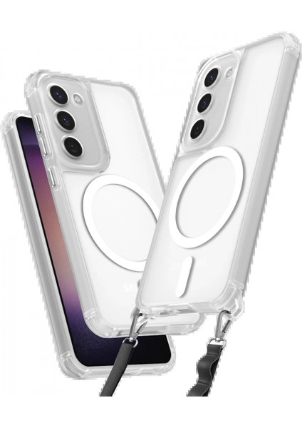 Samsung Galaxy S23 Kılıf Enka Magsafe Silikon Kılıf - Şeffaf