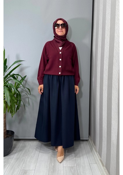 Kısa Hırka Bordo 26KOBHRK3183