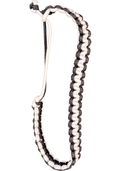 Siyah Beyaz Ince Paracord Bileklik