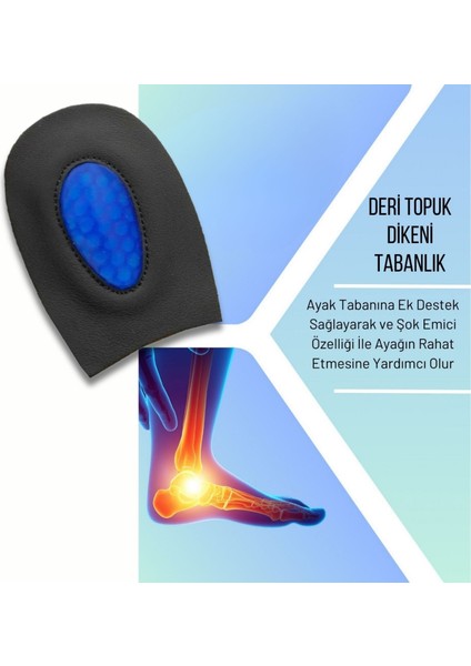 Topuk Dikeni Jel Tabanlık – Hakiki Deri Ortopedik Destekli, Rahat Yürüyüş Tabanlığı 1 Çift fırsatları