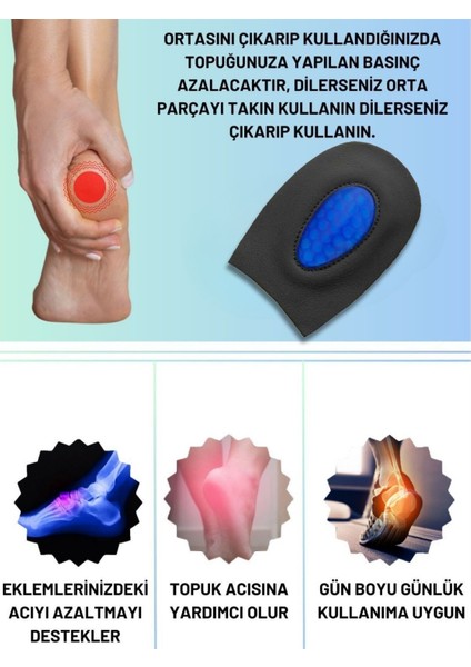 Topuk Dikeni Jel Tabanlık – Hakiki Deri Ortopedik Destekli, Rahat Yürüyüş Tabanlığı 1 Çift indirimleri