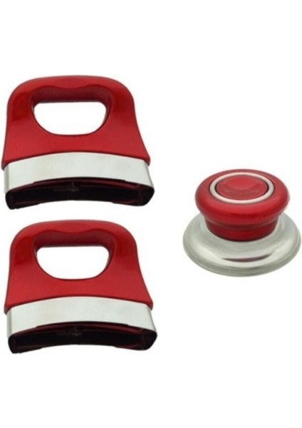 Kırmızı Tencere ve Tava Kulp Seti, 3'lü, Dayanıklı ve Şık Mutfak Aksesuarları fiyatları