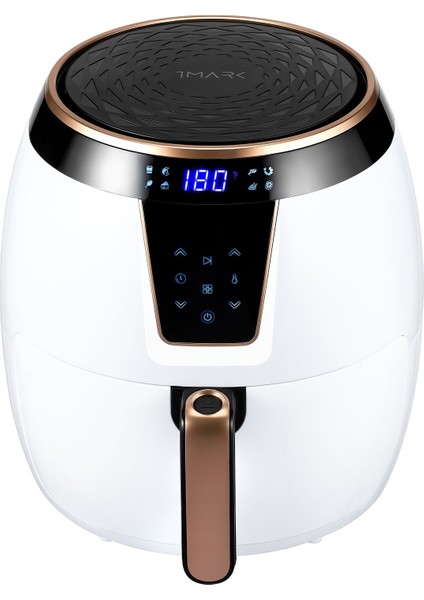 Büyük Hava Fritözü 5,5 Lt, Sağlıklı Pişirme, Türkiye Garantili, Beyaz Renk