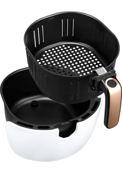 Büyük Hava Fritözü 5,5 Lt, Sağlıklı Pişirme, Türkiye Garantili, Beyaz Renk modelleri