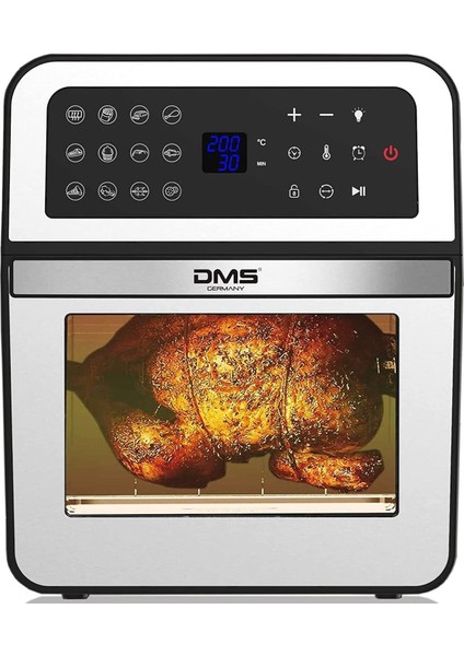 Sıcak Hava Fritöz ve Izgara Seti, Çok Fonksiyonlu, Xxl Kapasiteli, 12 Program