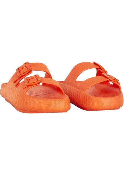 Unisex Çift Tokalı Medikal Hafif Eva Terlik Turuncu
