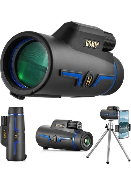 10X42 Hd Monoküler Bak4 Prizma, Fmc Kaplama, 20MM Mercek, Ipx6, Telefon Adaptörlü