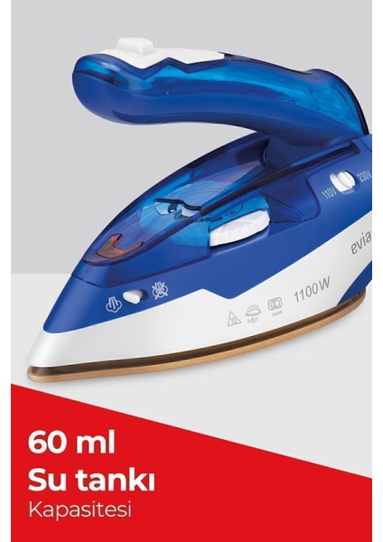 Katlanabilir Buharlı Seyahat Ütüsü, Dikey Ütüleme Özelliği, Hafif ve Pratik Kullanım