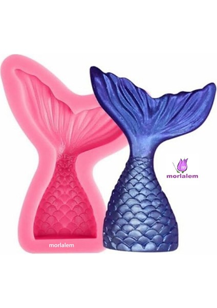 2'lideniz Temalı Kalıplar, Deniz Kızı Kuyruğu Balık Kuyruk Midye Tabak Silikon Kalıp K-267 K-605