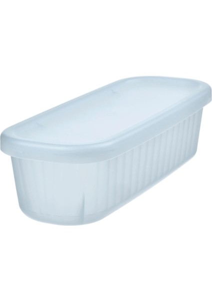 Rykta Şeffaf Gri Mavi 9 x 24 x 7 cm 0.5 Lt Kapaklı Kutu