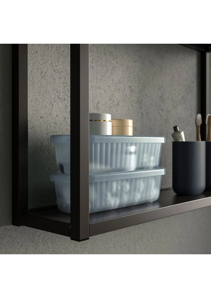 Rykta Şeffaf Gri Mavi 9 x 24 x 7 cm 0.5 Lt Kapaklı Kutu fırsatları