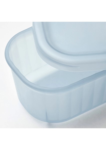 Rykta Şeffaf Gri Mavi 9 x 24 x 7 cm 0.5 Lt Kapaklı Kutu