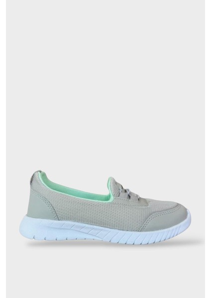 Akıllı Bağcıklı Çocuk Babet Ayakkabı BUZ - SU YEŞİLİ