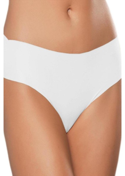 1051 Kadın Dikişsiz Lazer Kesim Külot – Beyaz | Xl-2xl, L-Xl, M-L Beden Seçenekleri