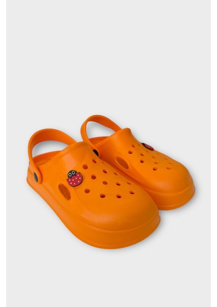 Kadın Comfort Uğur Böceği Tokalı Medikal Hemşire Sabo Terlik Turuncu modelleri