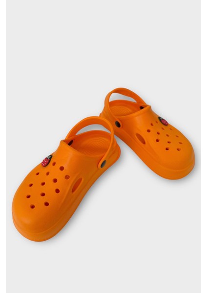 Kadın Comfort Uğur Böceği Tokalı Medikal Hemşire Sabo Terlik Turuncu fırsatları