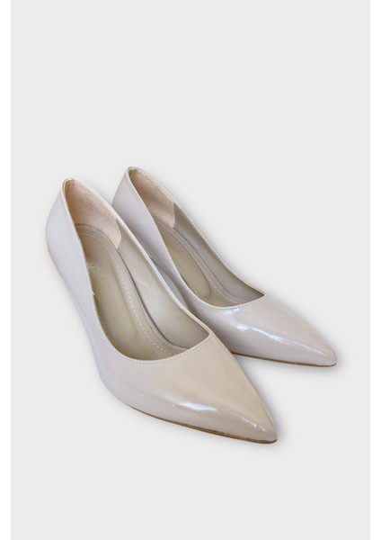Kadın Klasik Topuklu Ayakkabı Krem modelleri