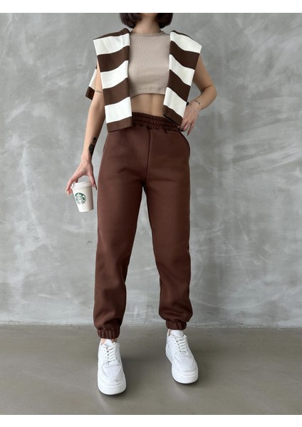 Kadın 3 Iplik Içi Şardonlu Jogger Eşofman Altı fiyatları