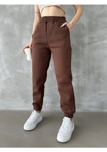 Kadın 3 Iplik Içi Şardonlu Jogger Eşofman Altı modelleri