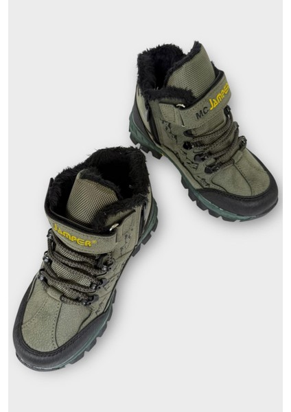 Çocuk Içi Kürklü Fermuarlı Outdoor Bot Haki modelleri