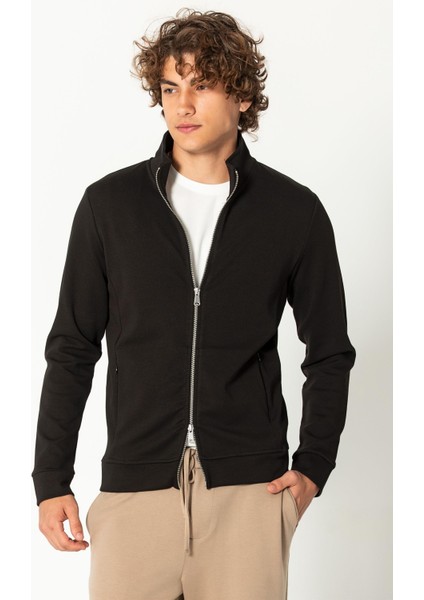 Erkek Modern Tasarım Teknolojik Kumaş Süper Yumuşak Çift Fermuar Açılır Detaylı Ince Mont