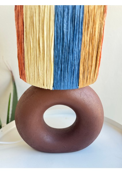 Seramik Kahverengi Simit Abajur fiyatları