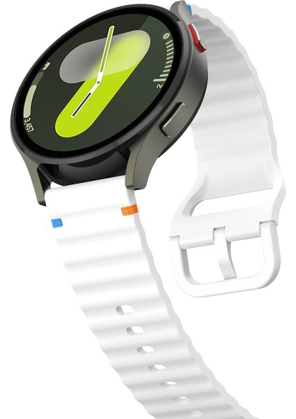 Samsung Galaxy Watch 6 43 mm Ile Uyumlu Dalgalı Dikiş Detaylı Silikon Saat Kordonu modelleri
