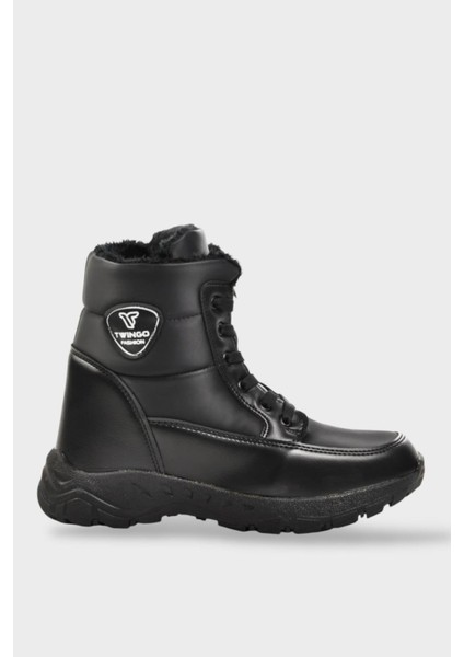 Soğuk Geçirmez İçi Kürklü Spor Kar Botu SİYAH - SİYAH