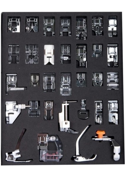 32 Parça Ev Tipi Dikiş Makinesi Ayak Seti, Kullanışlı ve Çok Amaçlı Takım