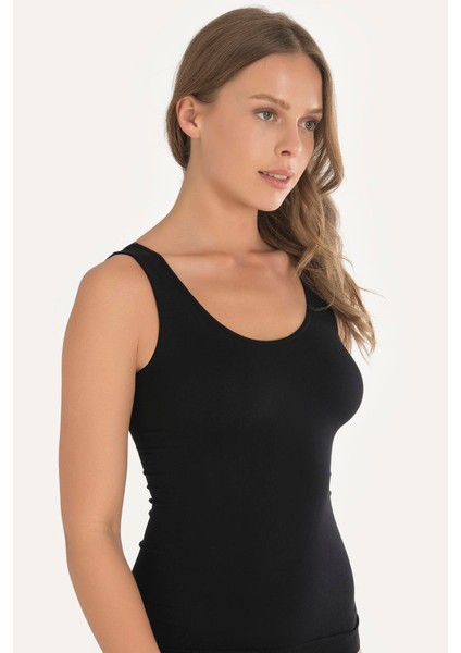 Bicomi Geniş Askılı Siyah Ribana Atlet fiyatları