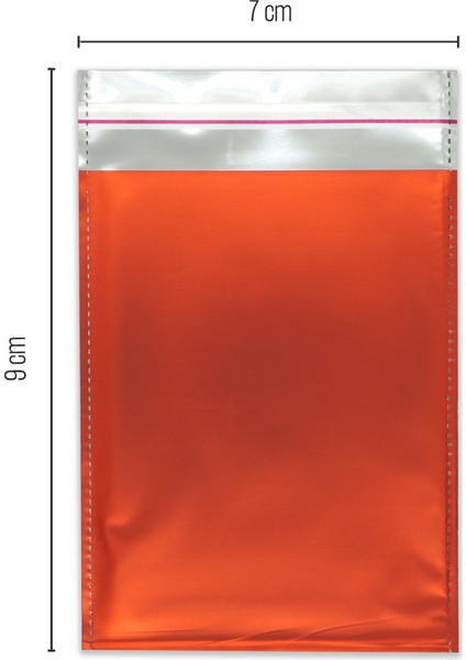 7*9 Kırmızı Lüx Metalize Hediye Paketi 250 Adet