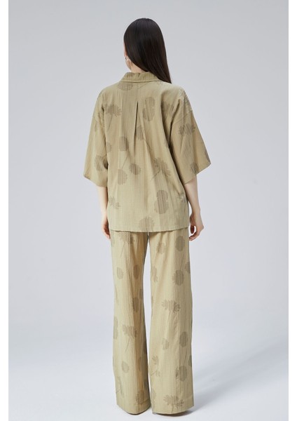 Kadın Haki Oversize Gömlek