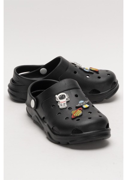 Kaymaz Taban Deniz Plaj Havuz Çocuk Terlik Siyah